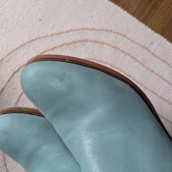 Samantha Pleet Wolverine 1000 Mile Leather Light Blue Ankle Booties - Picture 4 of 13